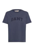 GANT Rel Graphic Ss T-Shirt Marinblå