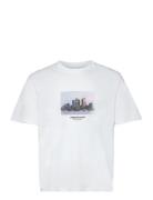 Jack & J S Jorvesterbro Picture Tee Ss Crew Neck Sn Vit