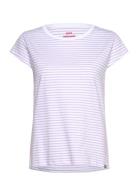 Mads Nørgaard Organic Jersey Stripe Teasy Tee Fav Lila