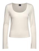 Gina Tricot Soft Touch Jersey Top Kräm