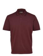 Selected Homme Slhdante Sport Ss Polo Noos Burgundy