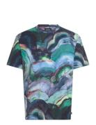 Scotch & Soda Digital Aop Relaxed Fit T-Shirt Marinblå