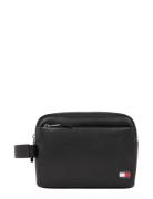 Tommy Hilfiger Tjm Heritage Leather Washbag Svart