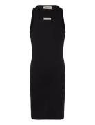 Calvin Klein Rib Sleeveless Dress Svart