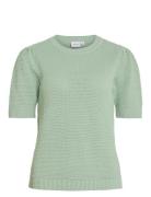 Vila Vidalo O-Neck S/S Knit Top - Noos Grön