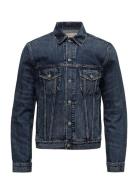 Polo Ralph Lauren Faded Denim Trucker Jacket Blå