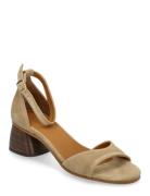 ANGULUS Sandals - Block Heels Beige