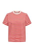 Only Maternity Olmlivina S/S Stripe Tee Jrs Röd