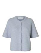 Selected Femme Slflulu 2/4 Knit Cardigan Noos Blå