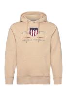 GANT Reg Archive Shield Hoodie Beige