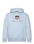 GANT Reg Archive Shield Hoodie Blå