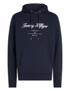 Tommy Hilfiger Script Logo Hoody Marinblå