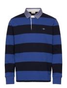 GANT Reg Chambray Stripe Heavy Rugger Marinblå