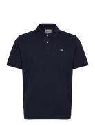 GANT Textured Polo Marinblå