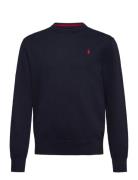 Ralph Lauren Kids Cotton Crewneck Sweater Marinblå