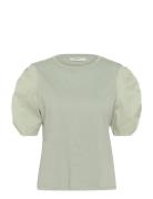 InWear Payanaiw Woven Trim Tshirt Grön