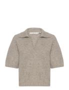 Gestuz Gzalpha Ss Polo Pullover Brun