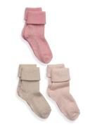 Mp Denmark Ida Glitter Socks - 3-Pack Rosa