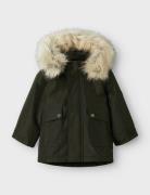 Name It Nmmmillo Parka Jacket Long Fo Noos Svart