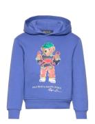 Ralph Lauren Kids Polo Bear Fleece Hoodie Blå