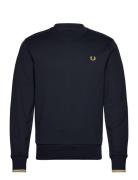 Fred Perry Crew Neck Sweatshirt Marinblå