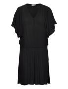 Coster Copenhagen Dress With Smock At Waist Svart