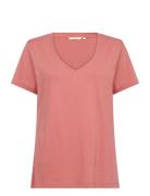 Cream Crnaia Deep V-Neck T-Shirt Rosa