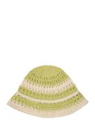 SUI AVA Bohemian Striped Hat Grön