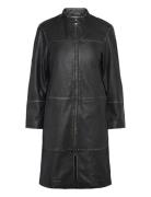 Jofama Kate Leather Coat Svart