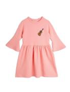 Mini Rodini Violin Emb Ls Dress Rosa