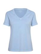 GANT Reg Sunfaded Ss V-Neck T-Shirt Blå