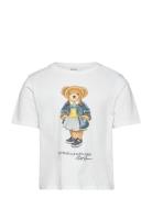 Ralph Lauren Kids Polo Bear Cotton Jersey Boxy Tee Vit