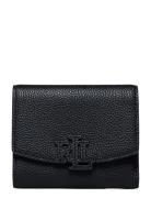 Lauren Ralph Lauren Pebbled Small Cameryn Flap Wallet Svart