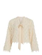 Vila Vifeather L/S Cardigan/Dc/Ka Kräm