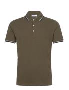 Lindbergh Polo Shirt With Contrast Piping Brun