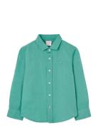 Boboli Linen Shirt Long Sleeves Grön