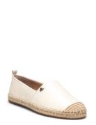 Lauren Ralph Lauren Cameryn Iv Tumbled Leather Espadrille Kräm