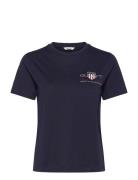 GANT Reg Archive Shield Ss T-Shirt Marinblå