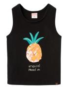 Boboli Knit T-Shirt Suspenders Svart
