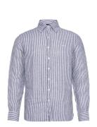 Sebago Linen Shirt Marinblå