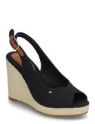 Tommy Hilfiger Flag High Wedge Espad Slingback Svart