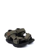 Pom Pom Trecking Sandal Velcro Grön