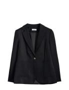 Ivo Nikkolo Linen-Blend Blazer, Blume Svart