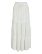 Vila Vimesa Hw Long Skirt/Su/Ft/Ka Kräm