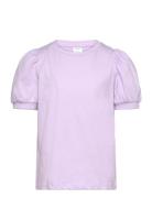 Lindex Top Basic Puff Sleeve Lila