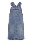 Lindex Dress Denim Bib Classic Blå