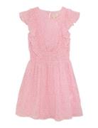 Creamie Dress Lurex Stripe Rosa