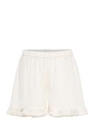 Lindex Shorts Pyjama Satin Frill Kräm