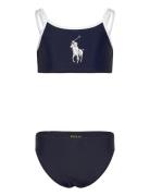 Ralph Lauren Kids Big Pony Two-Piece Swimsuit Marinblå