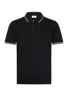 Lindbergh Polo Pique W. Zip Svart